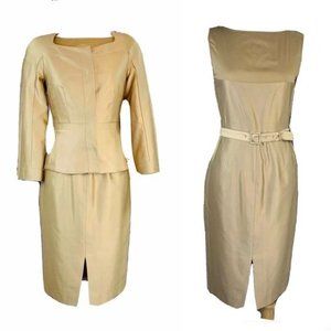 L.K. Bennet Suit 3Pc Dress Silk Set Elegant London International Luxury Fashion